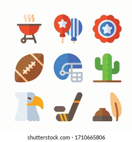 Simple Set United States Vector Color Icons