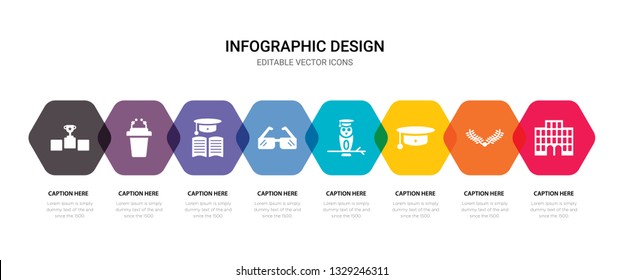 simple set of university, laurel wreath, graduation hat, wisdom icons, contains such as icons glasses, graduation, conference, podium and more. 64x64 pixel perfect. editable vector set