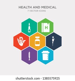 simple set of urine, injection, pipette, antibiotics icons, contains such as icons cardiology, medical book, ampoule and more. 64x64 pixel perfect. infographics vector