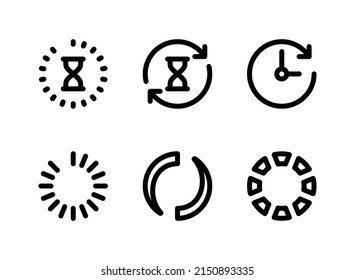 Simple Set of User Interface Related Vector Line Icons. Contains Icons as Loading, Waiting Time and more.