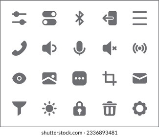 Simple Set of user interface Related Vector Line Icons. Vector collection of chat, ui, basic, social, network, app, contact, application and design elements symbols or logo element.