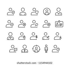 	
Simple Set of Users Related Vector Line Icons Editable Stroke. 48x48 Pixel Perfect.