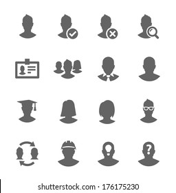 Simple set of Users related vector icons for your design or application.