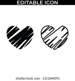 Simple Set of Valentine Love Day Vector Line and Fill Icons