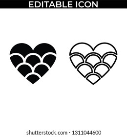 Simple Set of Valentine Love Day Vector Line and Fill Icons