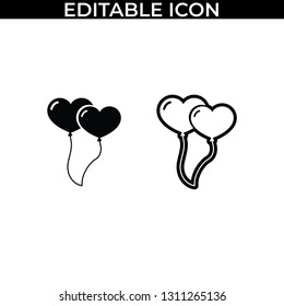 Simple Set of Valentine Love Day Vector Line and Fill Icons