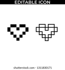 Simple Set of Valentine Love Day Vector Line and Fill Icons