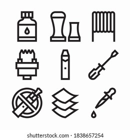 Simple Set Vaping Vector line Icons