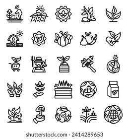 Simple Set of Vector Agriculture Icon Designs. Contains things like Barn, Livestock, Tree Garden and many more. Editable stroke. Icon Design