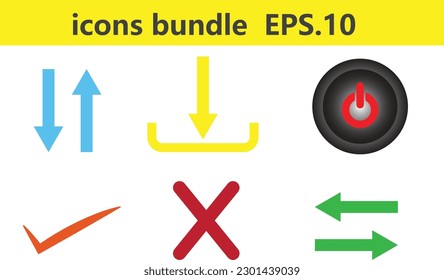 Simple set of vector icons. 