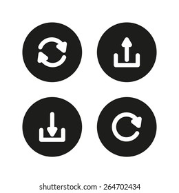 Simple set of vector icons for internet "arrows" .4 object.