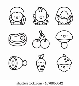 Simple Set Video Game Interface Vector line Icons. Line with Editable stroke