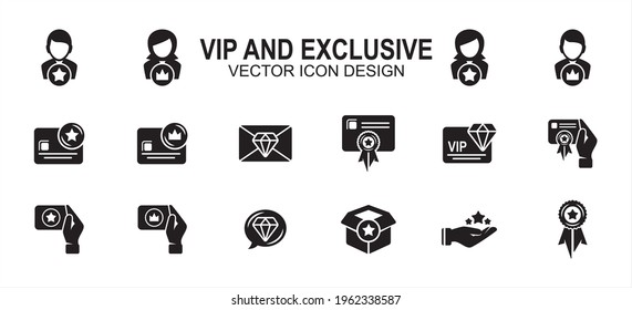 Simple Set Of Vip And Exclusive Related Vector Icon User Interface Graphic Design. Contains Such Icons As Very Important Person, Exclusive, Primary, Special, Service, Slot, Room, Invitation, Starred