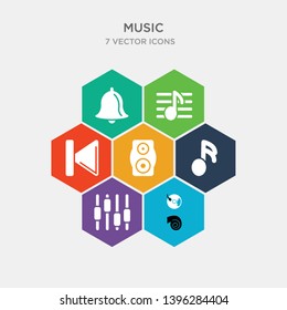simple set of vynil, music control settings button, musical sixteenth note, subwoofer speaker icons, contains such as icons previous track button, sheet music, alarming bell and more. 64x64 pixel