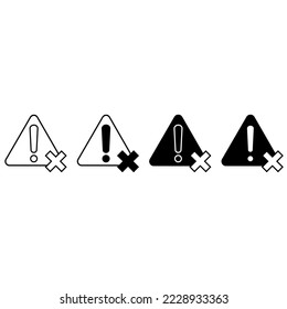 Simple Set of Warnings Related Vector Icons. Contains such signs as Alert, Exclamation illustration sign collection. 
Warning symbol and more.