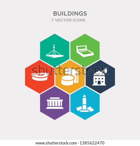 simple set of washington monument, lincoln memorial, space, toilet side view icons, contains such as icons big stadium, bed 3d view, hook hanging material and more. 64x64 pixel perfect. infographics