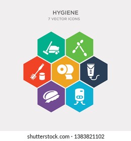 simple set of water heater, shower cap, electric razor, tissues icons, contains such as icons toilet brush, cotton swabs, extractor and more. 64x64 pixel perfect. infographics vector