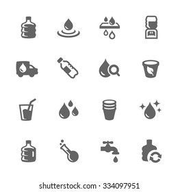 Simple Set of Water Related Vector Icons for Your Design.