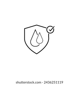 Simple Set of Waterproof Related Vector Line Icons. Contains such Icons as Drop Warning, Moisture Resistant Textile, Allowed to wash under water and more. Editable Stroke. 48x48 Pixel Perfect.
