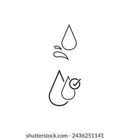 Simple Set of Waterproof Related Vector Line Icons. Contains such Icons as Drop Warning, Moisture Resistant Textile, Allowed to wash under water and more. Editable Stroke. 48x48 Pixel Perfect.

