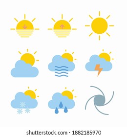Simple Set Weather Vector Color Icons