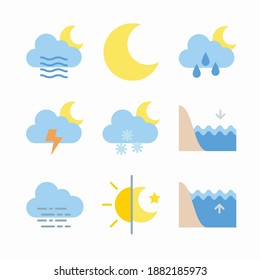 Simple Set Weather Vector Color Icons