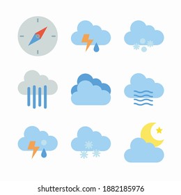 Simple Set Weather Vector Color Icons