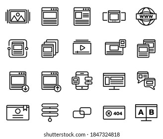 Simple set of web content on white background.
