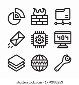 Simple Set Web Development Vector line Icons
