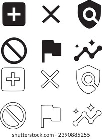 Simple set web icons and symbols design