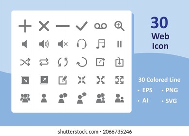 Simple Set of web icons. Universal web icon to use in web and mobile UI, set of basic UI web elements. vector illustration - Collection of high-quality Color style vector icons.