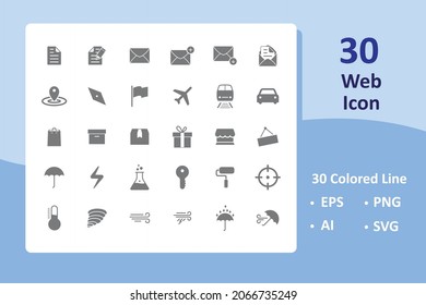 Simple Set of web icons. Universal web icon to use in web and mobile UI, set of basic UI web elements. vector illustration - Collection of high-quality Color style vector icons.