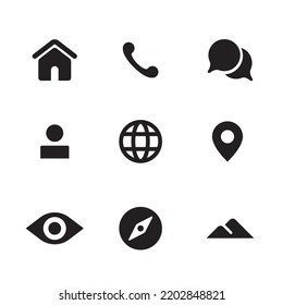 Simple Set of Web vector icons on white background. Easy to change colour and size.