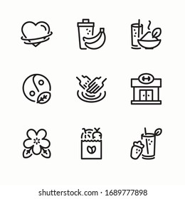 Simple Set Wellnes Craft Vector line Icons