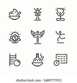 Simple Set Wellnes Craft Vector line Icons