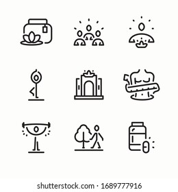 Simple Set Wellnes Craft Vector line Icons