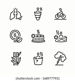 Simple Set Wellnes Craft Vector line Icons