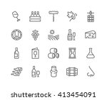 Simple Set of Wine Related Vector Line Icons. 
Contains such Icons as Wine Press, Winery, Nose, Cork, Cheese, Menu Vineyard and more. 
Editable Stroke. 48x48 Pixel Perfect. 