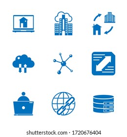 Simple set of working remotely to office while stay at home solid icon set,64x64 Pixel perfect icon, editable icon for web design and application on white isolated background