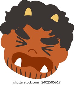 Simple setsubun red demon vector illustration