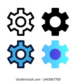 simple setting icon Vector Template Flat Design