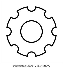 Simple Setting Line Icon Vector