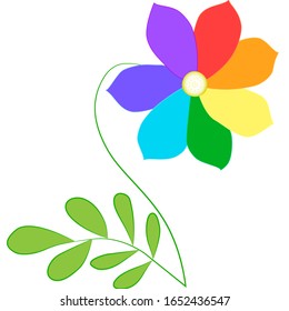 Simple seven-color flower from the fairy tale.