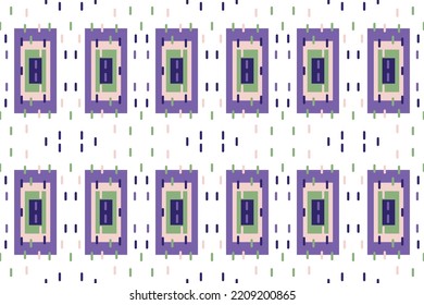 Simple seventies geometry pattern vector It is a pattern created by combining geometric shapes. Create beautiful fabric patterns. Design for print. Using in the fashion industry.