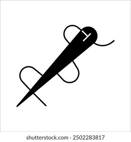 simple sewing needle vector icon design