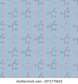 simple shabby chic cute pastel color floral polka dot on purple checkered garden line texture background seamless pattern. This pretty design is for girly art print, wrapping. flower retro vector.