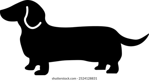 A simple shadow of a miniature dachshund