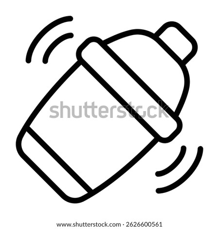  Simple Shaker outline icon. The icon can be used for websites, print templates, presentation templates, illustrations, etc