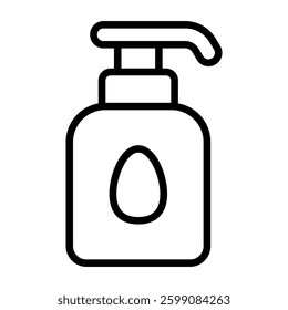 Simple Shampoo outline icon. The icon can be used for websites, print templates, presentation templates, illustrations, etc	