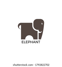 simple shape elephant logo vector illustration